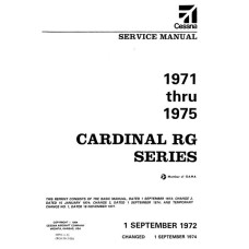 Cessna Cardinal RG Series Shop Service Repair Manual 1971 thru 1975